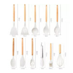 19pcs Set Non-Stick Silicone Kitchen Utensil Spatula Spoon Cooking Cookware Gift - Image 3