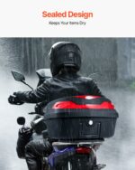 Motorcycle Top Case, Universal Durable PP Material Motorbike Tail Box With Reflective Panel, 48L Waterproof Detachable Motorcycle Top Box With Multi-Hole Base, Fit For 99% Of Motorcycle Frames - Image 4