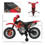 6V Kids Child Electric Motorbike Ride On Motorcycle Scooter Children Toy Gift For 3-6 Years (Red) - Image 2