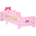 ZONEKIZ Princess-Themed 6W/ Cute Patterns, Safety Rails, For Ages 3-6 Years - Pink
