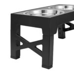 Large Dog Food Feeding Stand Station Stainless Steel Double Raised Bowls Feeding - Image 8