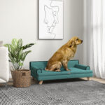 PawHut Dog Sofa, With Wooden Legs, Water-Resistant Fabric, For Medium & Large Dogs - Green - Image 5