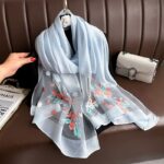 Elegant All-match Embroidered Summer Sunscreen Scarf - Image 3