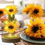 Mothers Day Gifts From Daughter Son, Eternal Sunflowers In Glass Dome With LED Lights & Gift Box, Unique Birthday Gifts For Women, Artificial Flowers Home Decor For Mum, Grandma, Wife - Sunflower Gift - Image 4