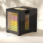 12-Tray 40-70℃ Food Dehydrator - Black - Image 4
